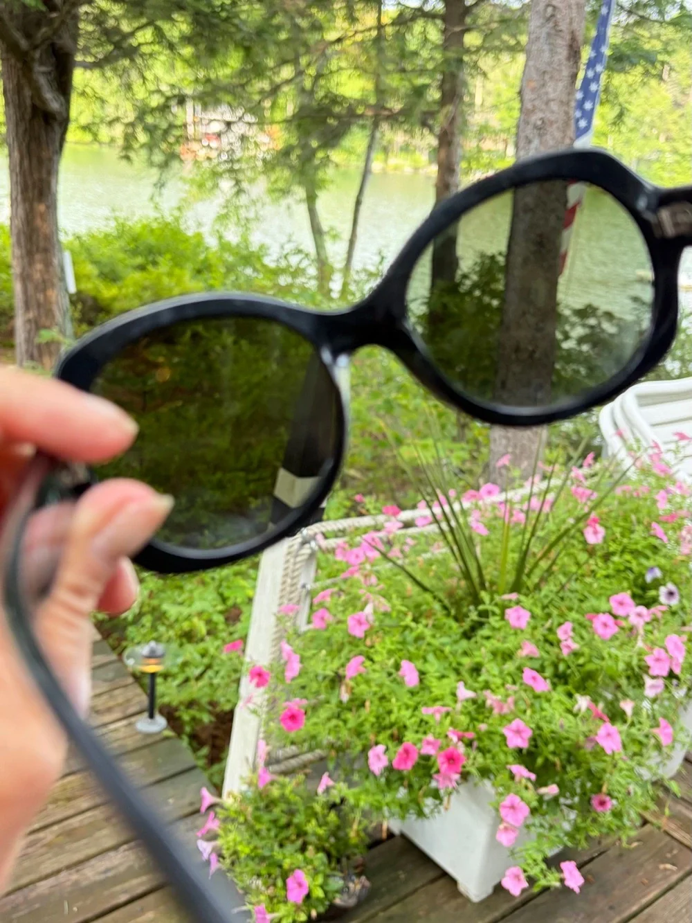 Ray-Ban Women's Black Frame Sunglasses with Purple Mirror Lenses